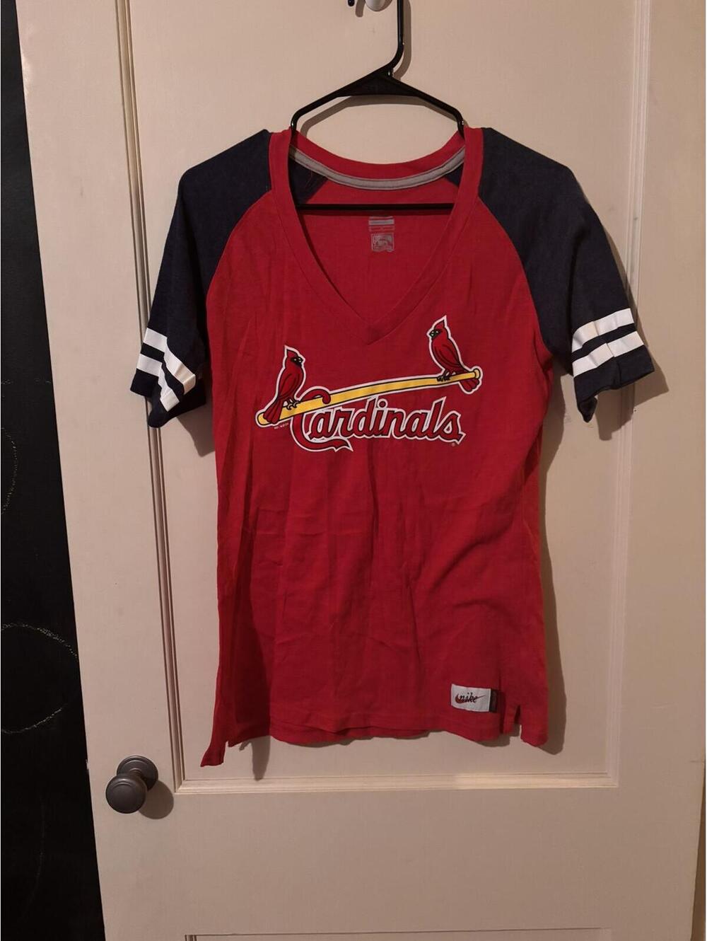 Nike St. Louis Cardinals Red Raglan V-Neck T-Shirt